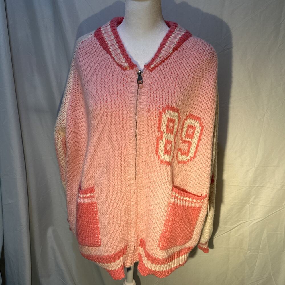 NWT Comfy 1989‑Inspired Zip Up Sweater Women’s L Soft Knit Taylor Swift Fan Gift